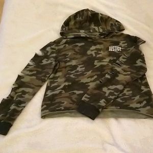 Justice active girls camo sweatshirt
